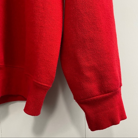 Vintage 80s Cat Christmas Red Crew Neck Sweatshirt - Picture 8 of 12